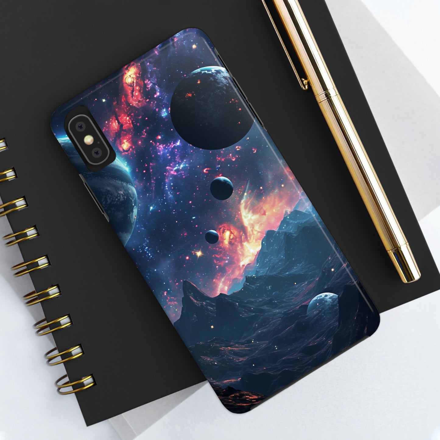 Galaxy Themed Digital print Design Tough Phone Case compatible with a large variety of iPhone models, Gift, Phone Case