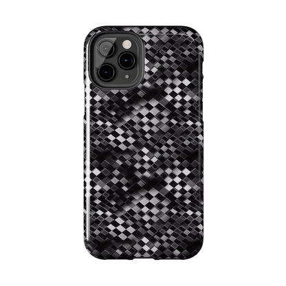 3D Checkerboard Print Pattern Design Tough Phone Case compatible with a large variety of iPhone models, Phone Case, Gift