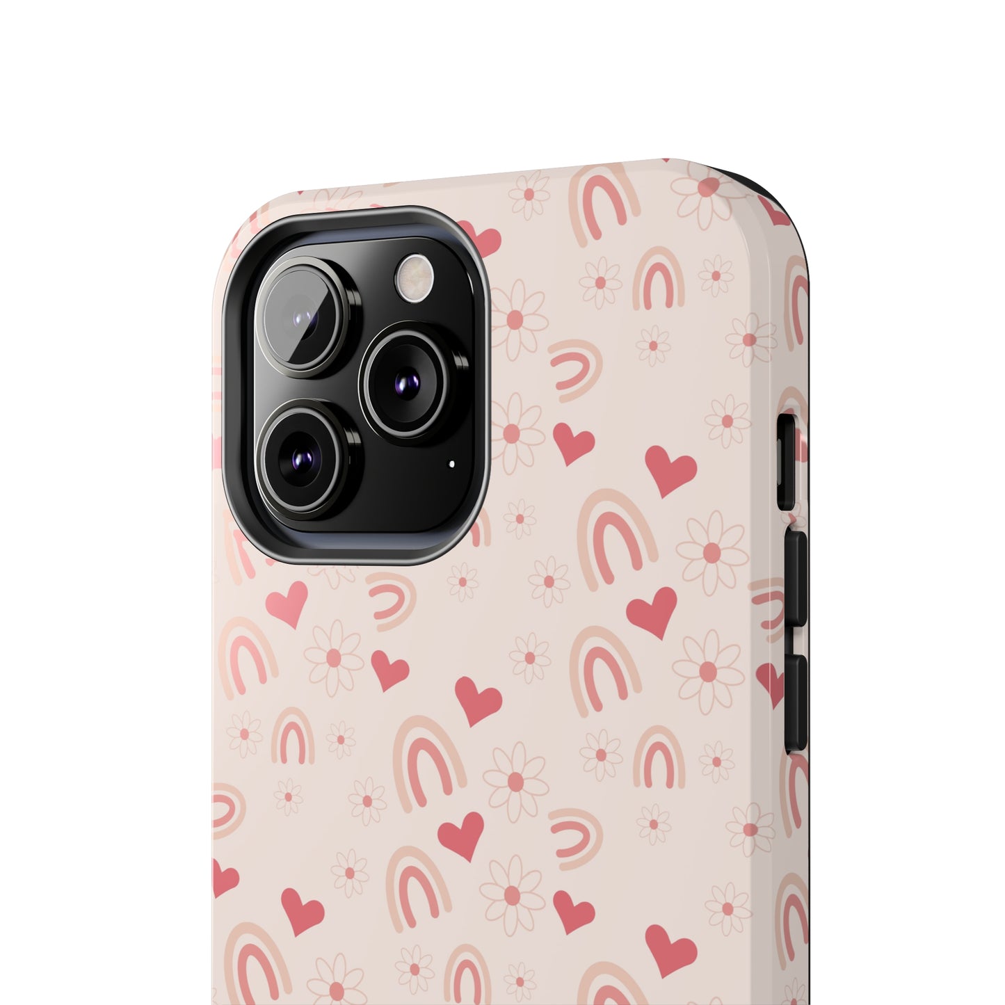 Pink Boho2 Rainbow print Design Tough Phone Case compatible with a large variety of iPhone models, Gift, Phone Case