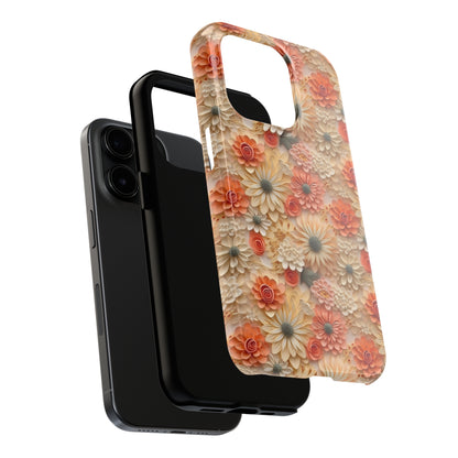 3D Wildflower Floral Pattern print design Phone Case- Lightweight, Impact Resistant Cover for iPhone 6, 6s, 12, 13, 14, 15