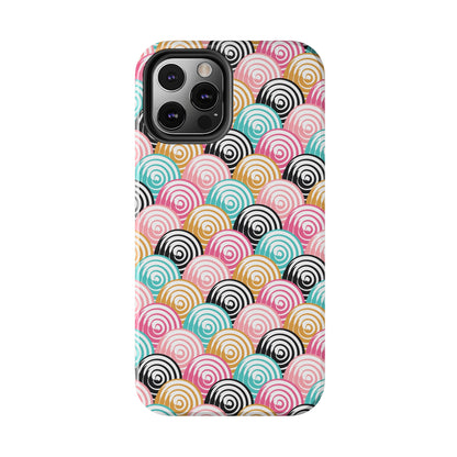 Rainbow Swirls Pattern design Tough Phone Case compatible with a large variety of iphone models