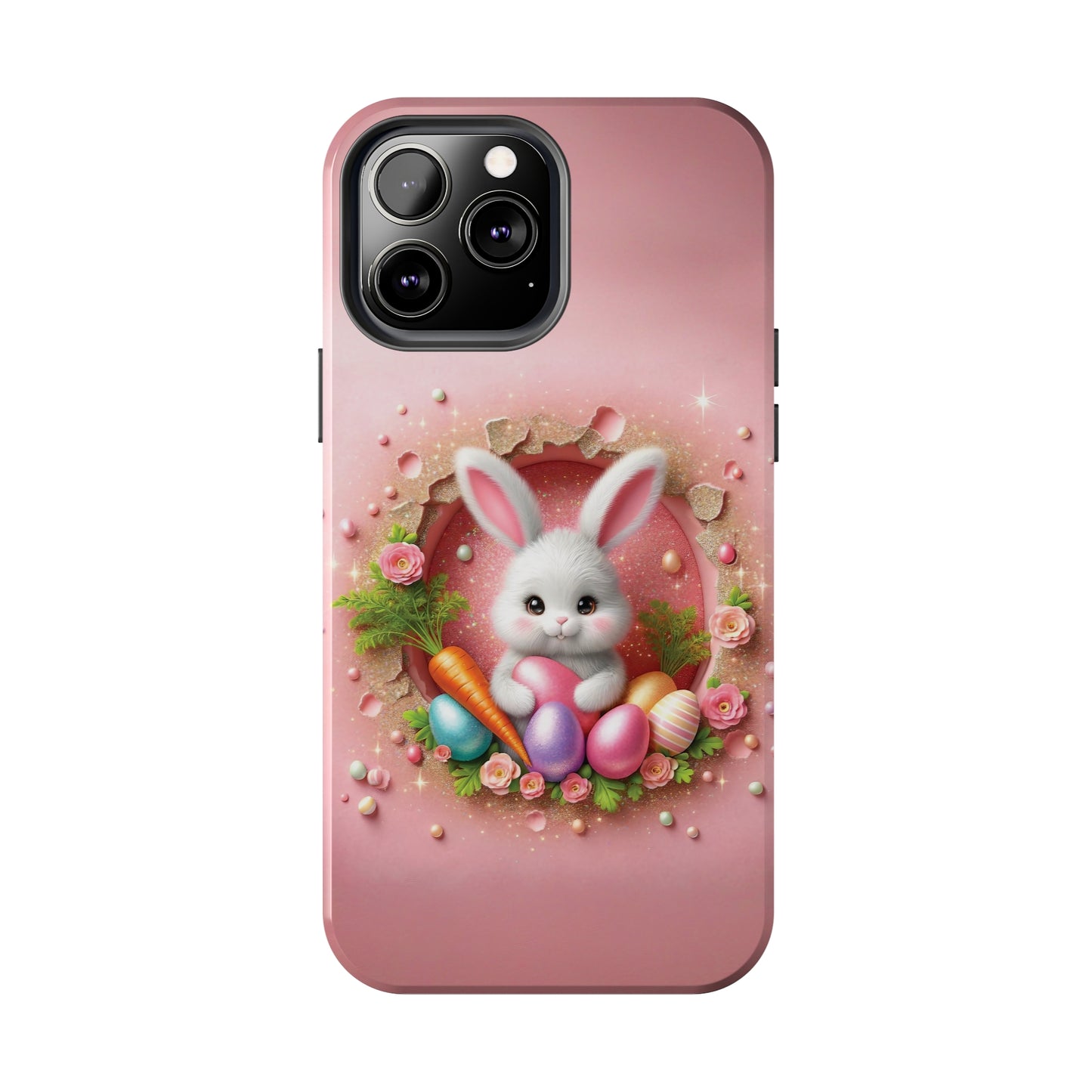 Easter Bunny Hole in the Wall design Tough Phone Case compatible with a large variety of iphone models