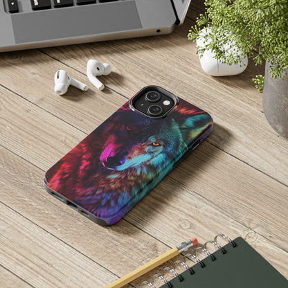 Wolf Digital print Design Tough Phone Case compatible with a large variety of iPhone models, Gift, Phone Case