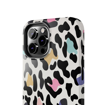 Rainbow Leopard Print design Tough Phone Case compatible with a large variety of iPhone models, Birthday Gift, Phone Case