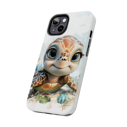 Cute Sea Turtle print Design Tough Phone Case compatible with a large variety of iPhone models, Gift, Phone Case