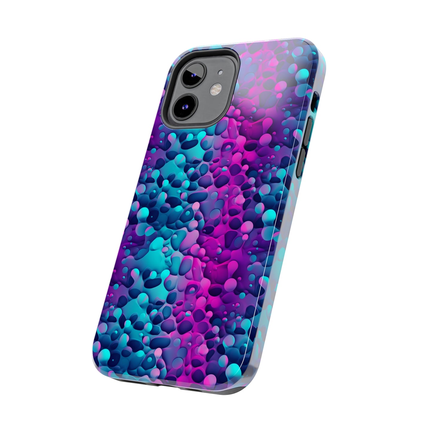 3D Bubble Print Pattern Design Tough Phone Case compatible with a large variety of iPhone models, Phone Case, Gift