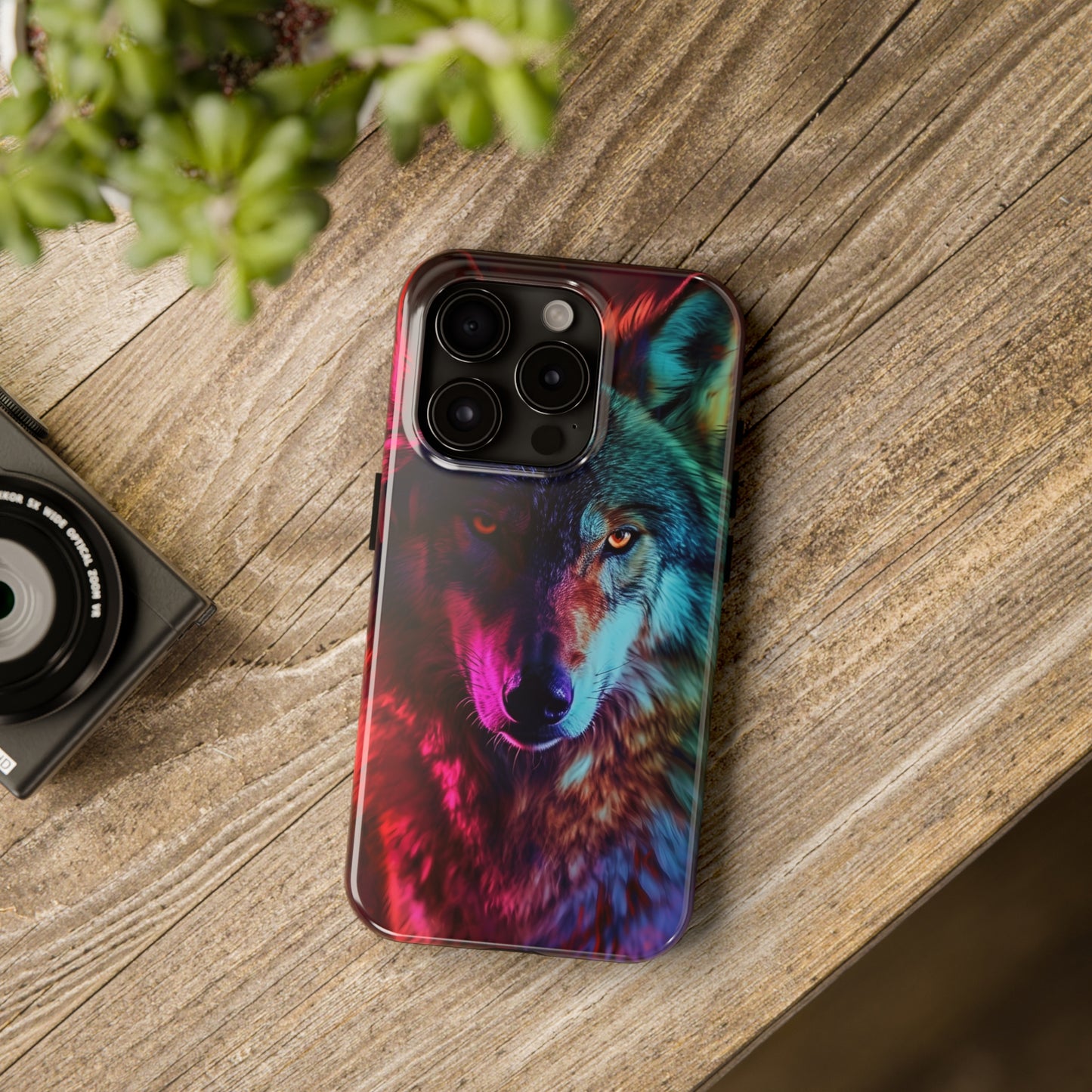 Wolf Digital print Design Tough Phone Case compatible with a large variety of iPhone models, Gift, Phone Case