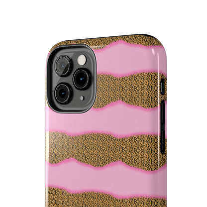 Girly Cheetah Wave Design Phone Case- Lightweight, Impact Resistant Cover for iPhone 6, 6s, 12, 13, 14, 15