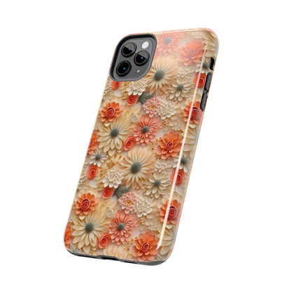 3D Wildflower Floral Pattern print design Phone Case- Lightweight, Impact Resistant Cover for iPhone 6, 6s, 12, 13, 14, 15