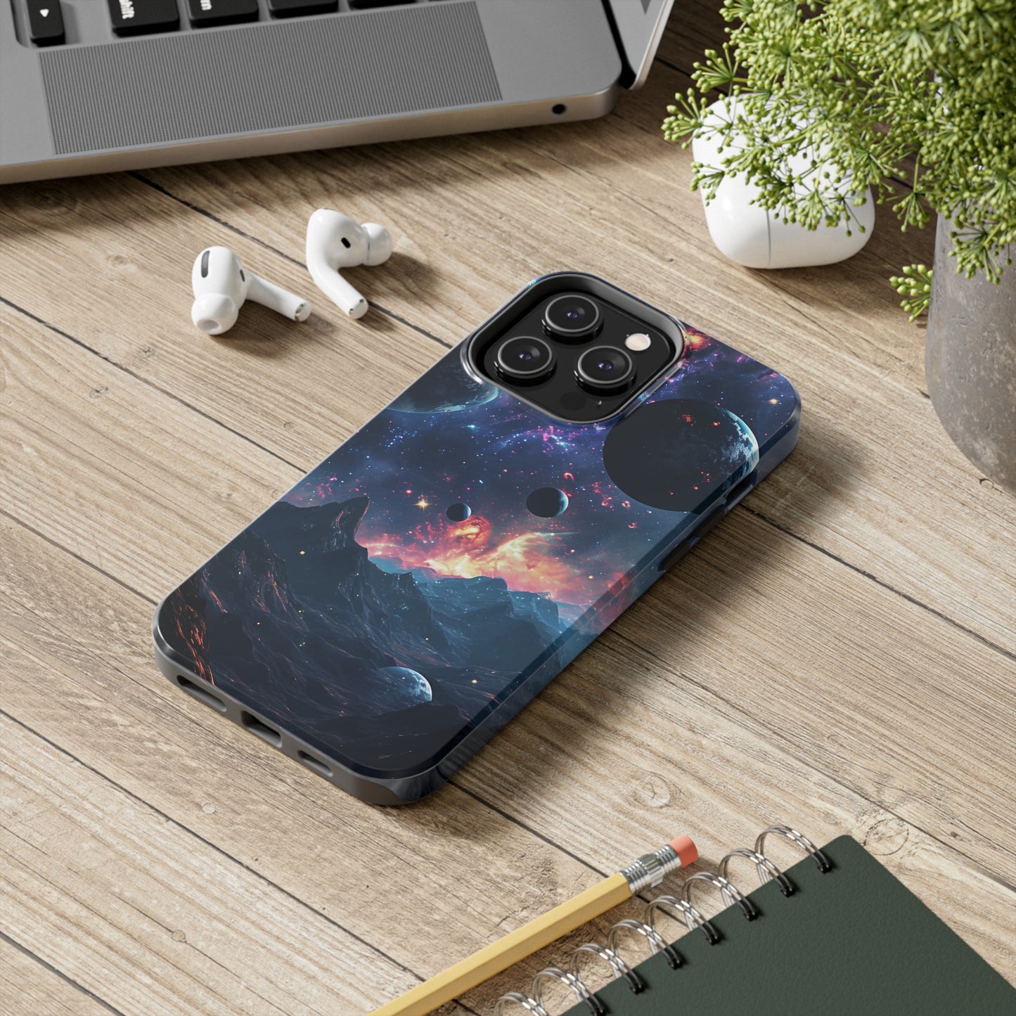 Galaxy Themed Digital print Design Tough Phone Case compatible with a large variety of iPhone models, Gift, Phone Case