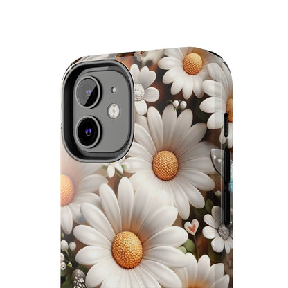 Butterflies, Leopard Print & Daisies Digital print Design Tough Phone Case compatible with a large variety of iPhone models,Gift, Phone Case