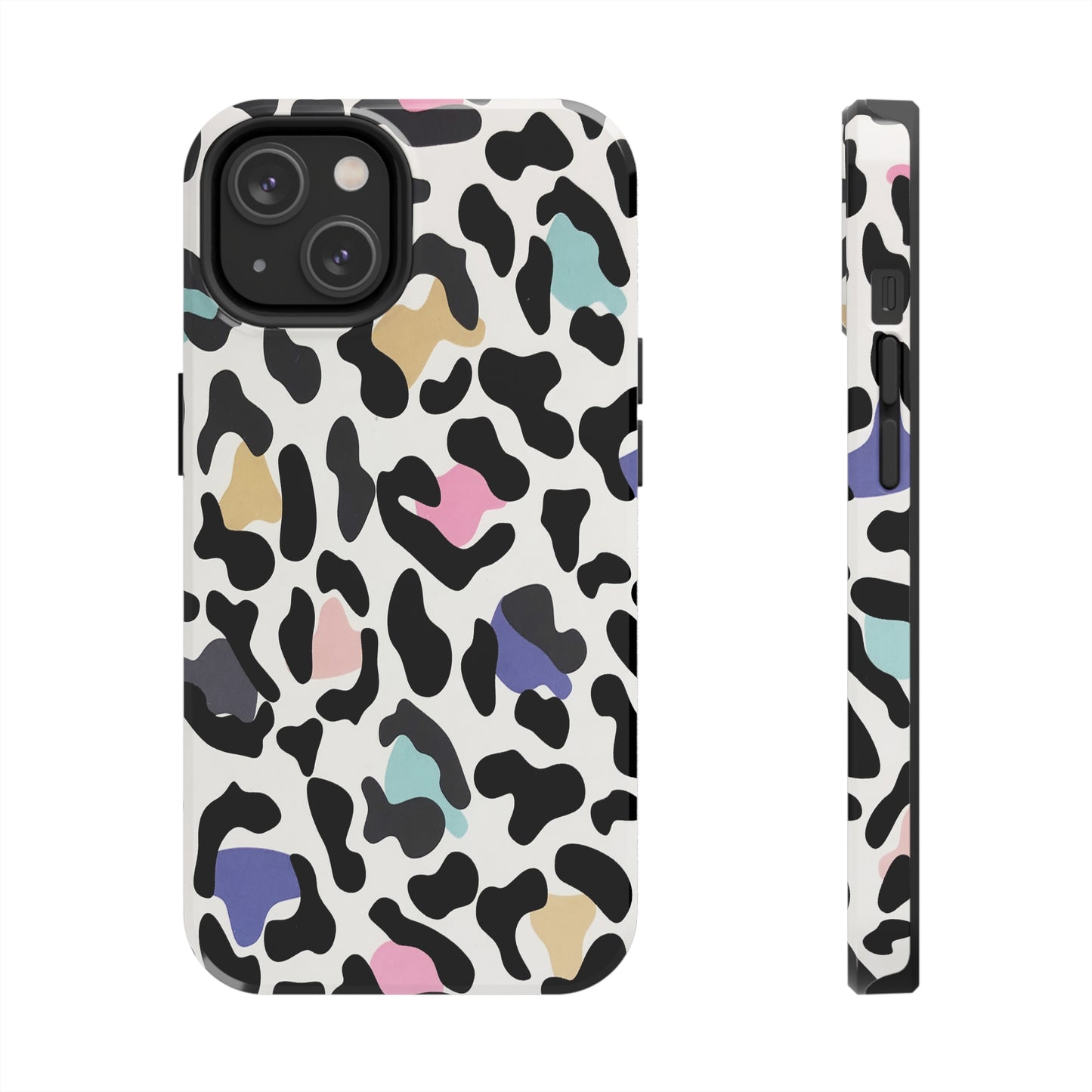 Rainbow Leopard Print design Tough Phone Case compatible with a large variety of iPhone models, Birthday Gift, Phone Case