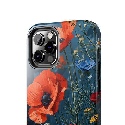 Wildflowers Vibrant Tones Digital print Design Tough Phone Case compatible with a large variety of iPhone models, Gift, Phone Case