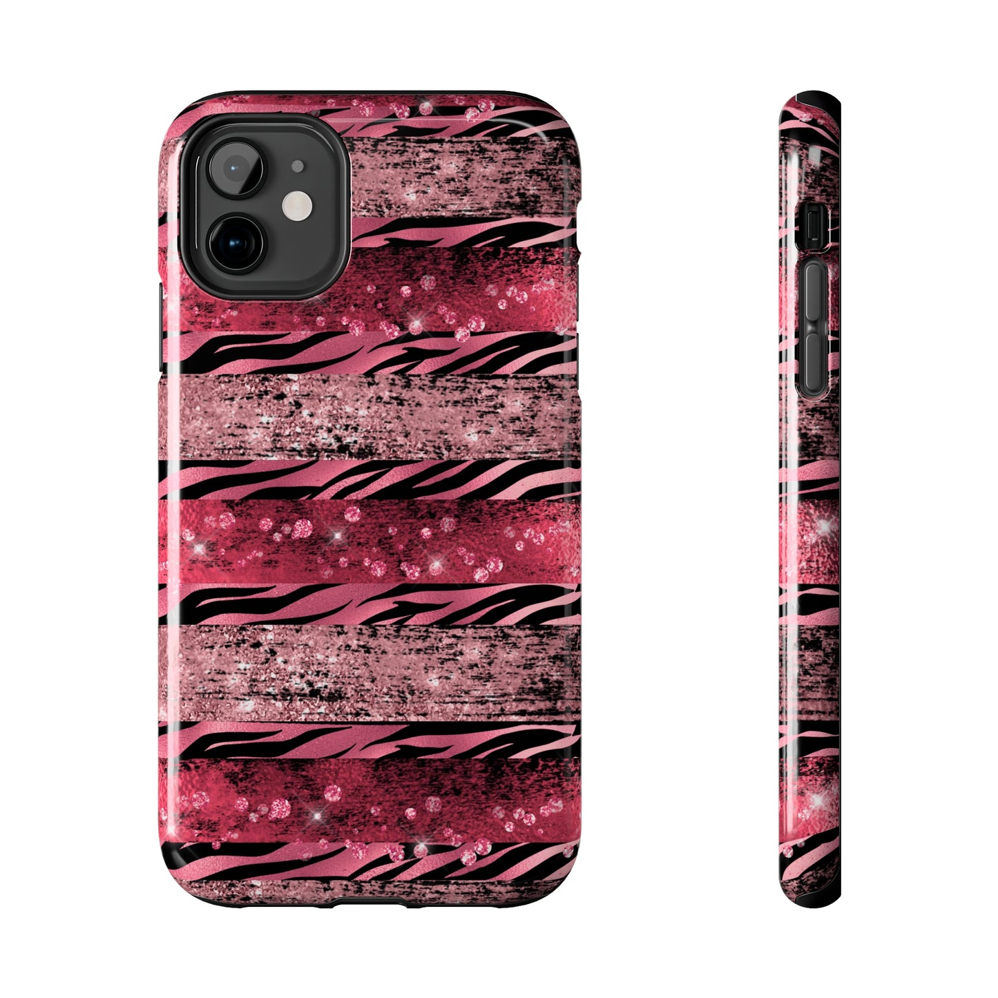 Pink Tiger Design Tough Phone Case compatible with a large variety of phone models, Gift, Phone Case