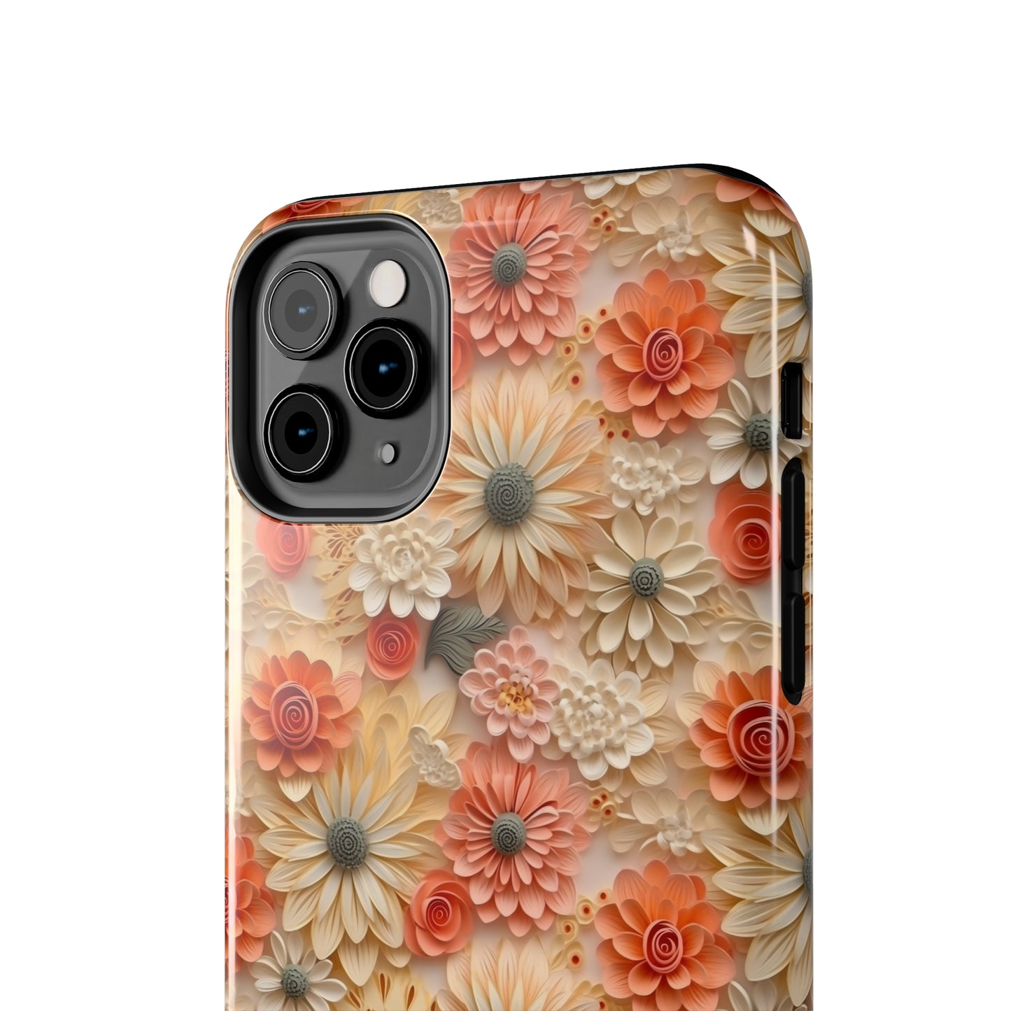 3D Wildflower Floral Pattern print design Phone Case- Lightweight, Impact Resistant Cover for iPhone 6, 6s, 12, 13, 14, 15