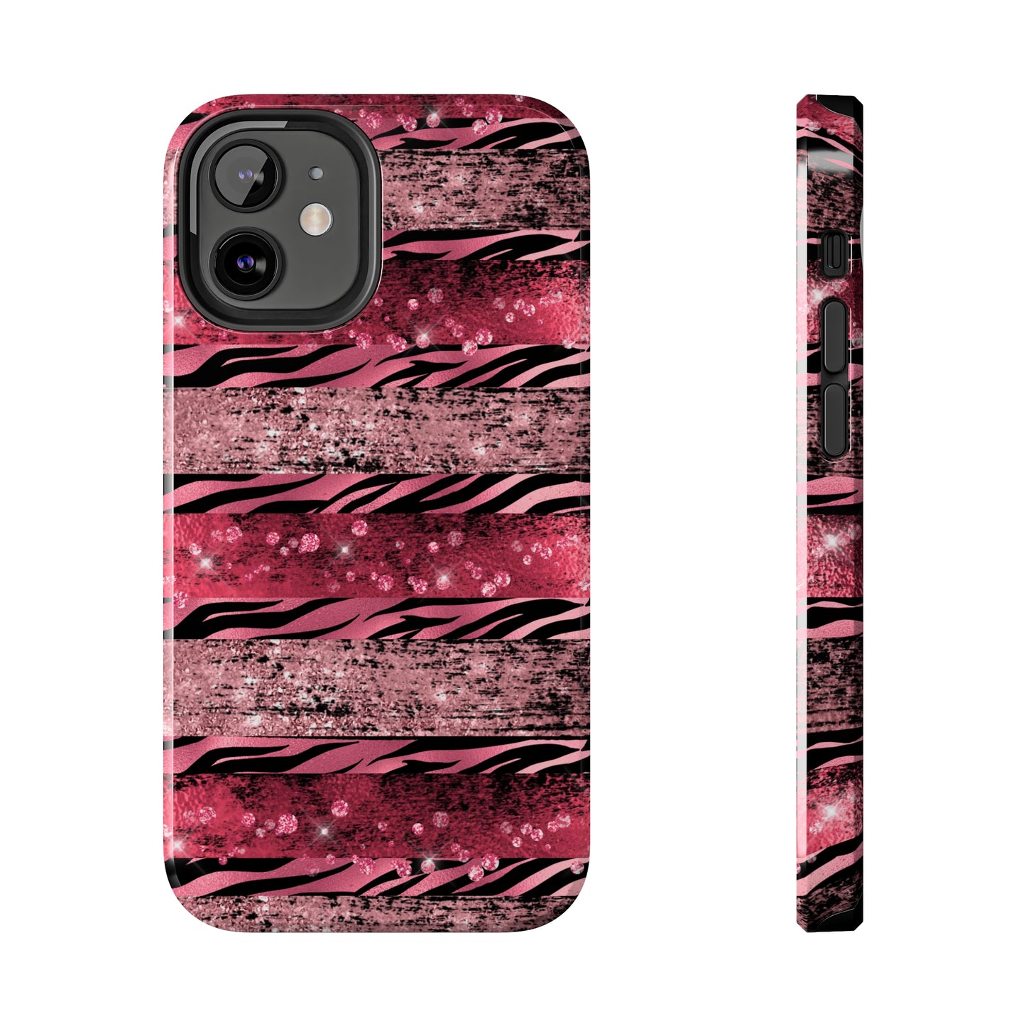 Pink Tiger Design Tough Phone Case compatible with a large variety of phone models, Gift, Phone Case