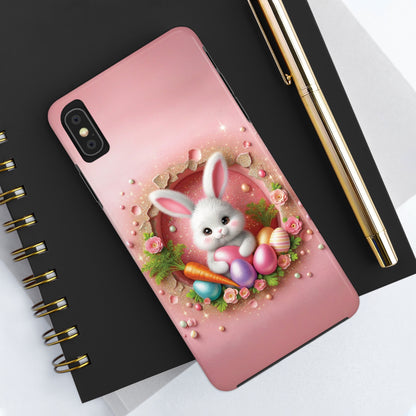 Easter Bunny Hole in the Wall design Tough Phone Case compatible with a large variety of iphone models