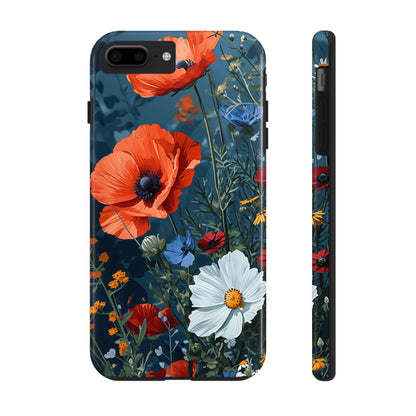 Wildflowers Vibrant Tones Digital print Design Tough Phone Case compatible with a large variety of iPhone models, Gift, Phone Case