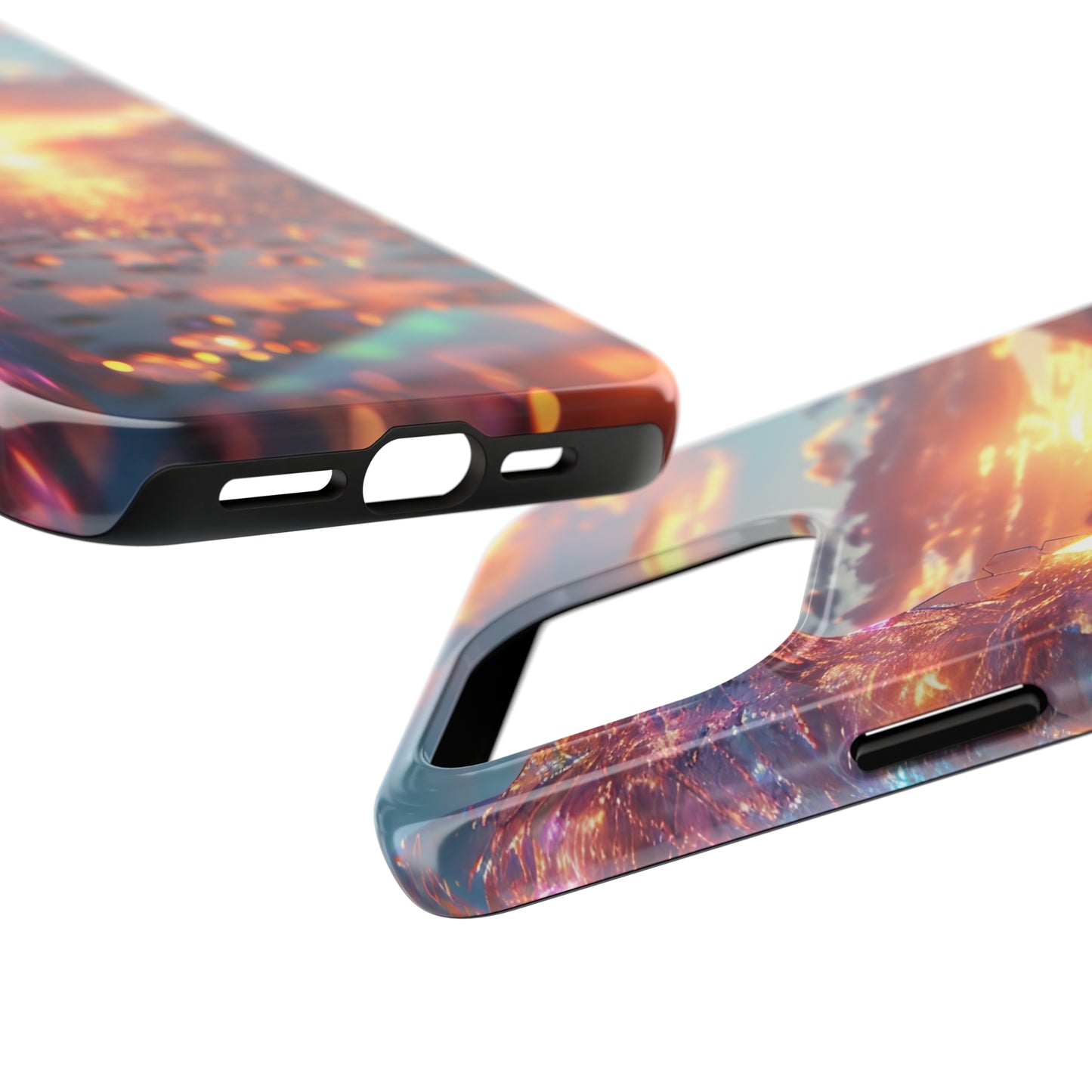 Abstract Sunrise Crystal Design Tough Phone Case