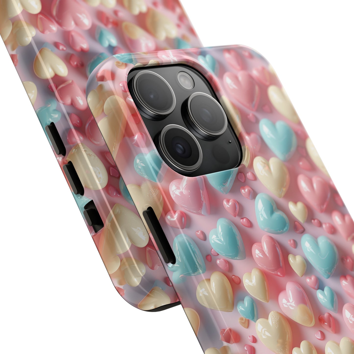 Valentine's Candy Hearts Pattern Design Tough Phone Case compatible with a large variety of iPhone models, Gift, Phone Case