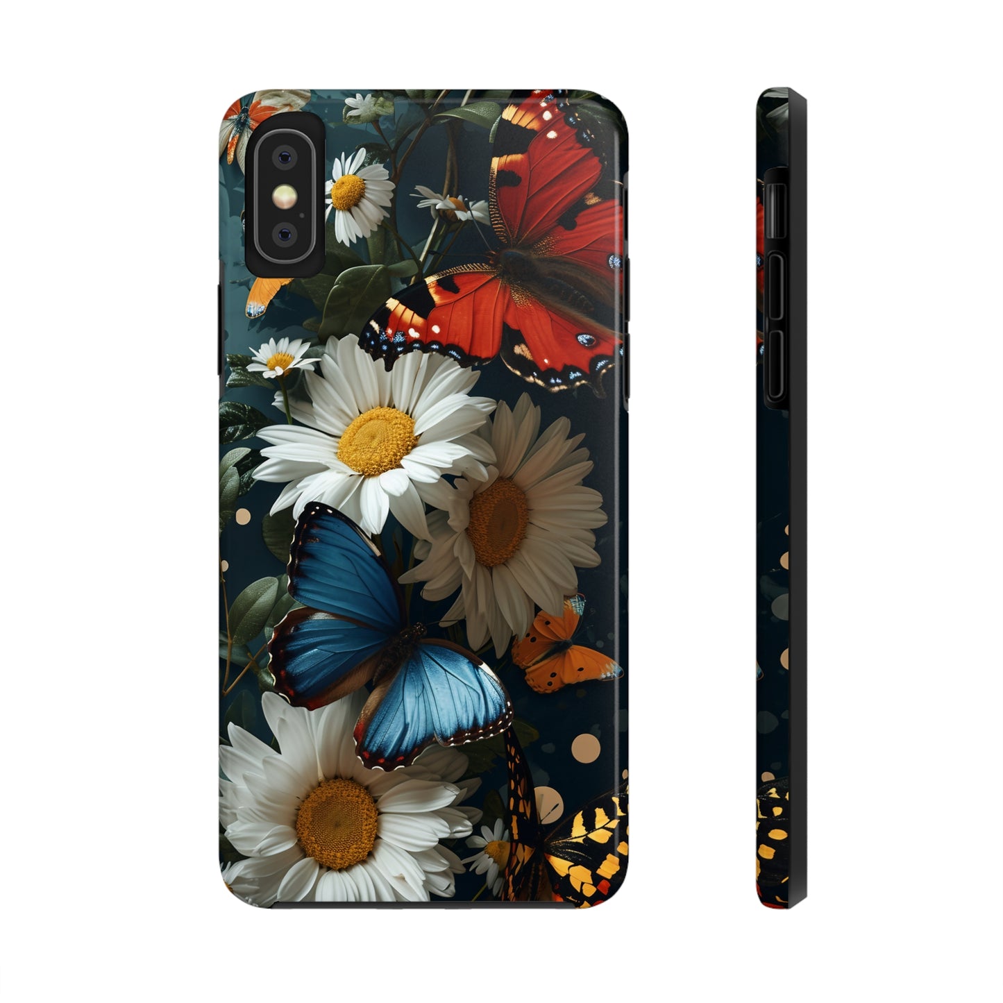 Wildflowers & Butterflies Vibrant Tones Digital print Design Tough Phone Case compatible with a large variety of iPhone models, Phone Case