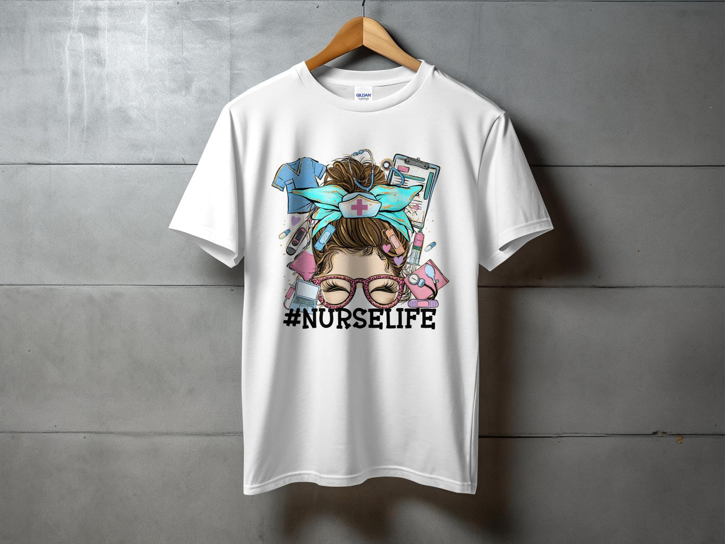 #NURSELIFE Nurse T-Shirt, Funny Nurse Shirt, Nurse Gift Idea, Nursing Appreciation Shirt, Cute Nurse Design Tee, Healthcare Worker Shirt
