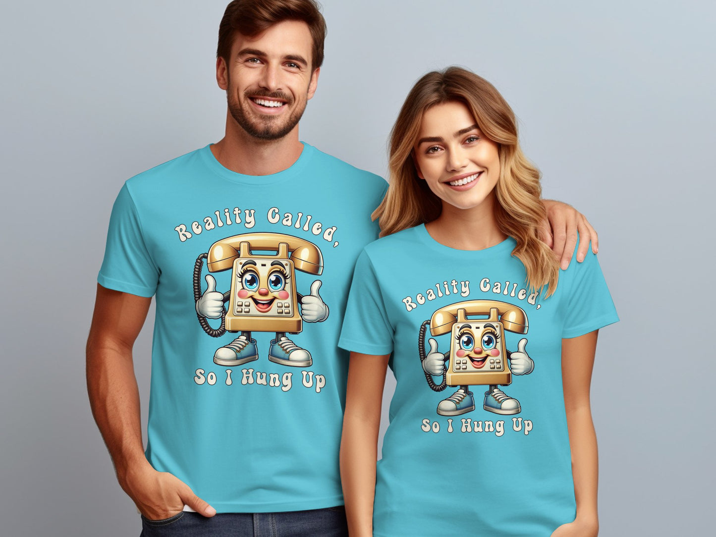 Funny Reality Called So I Hung Up T-Shirt, Quirky Telephone Graphic Tee, Unisex Casual Shirt for Everyday Wear, Comfy Cotton Top