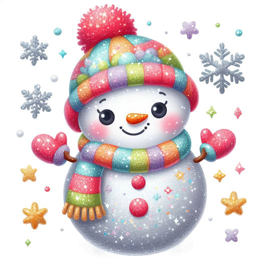 Faux Glitter Belly Snowman Clipart PNG, Digital Paper, Christmas Clipart, Digital Paper 12x12 300 dpi PNG files