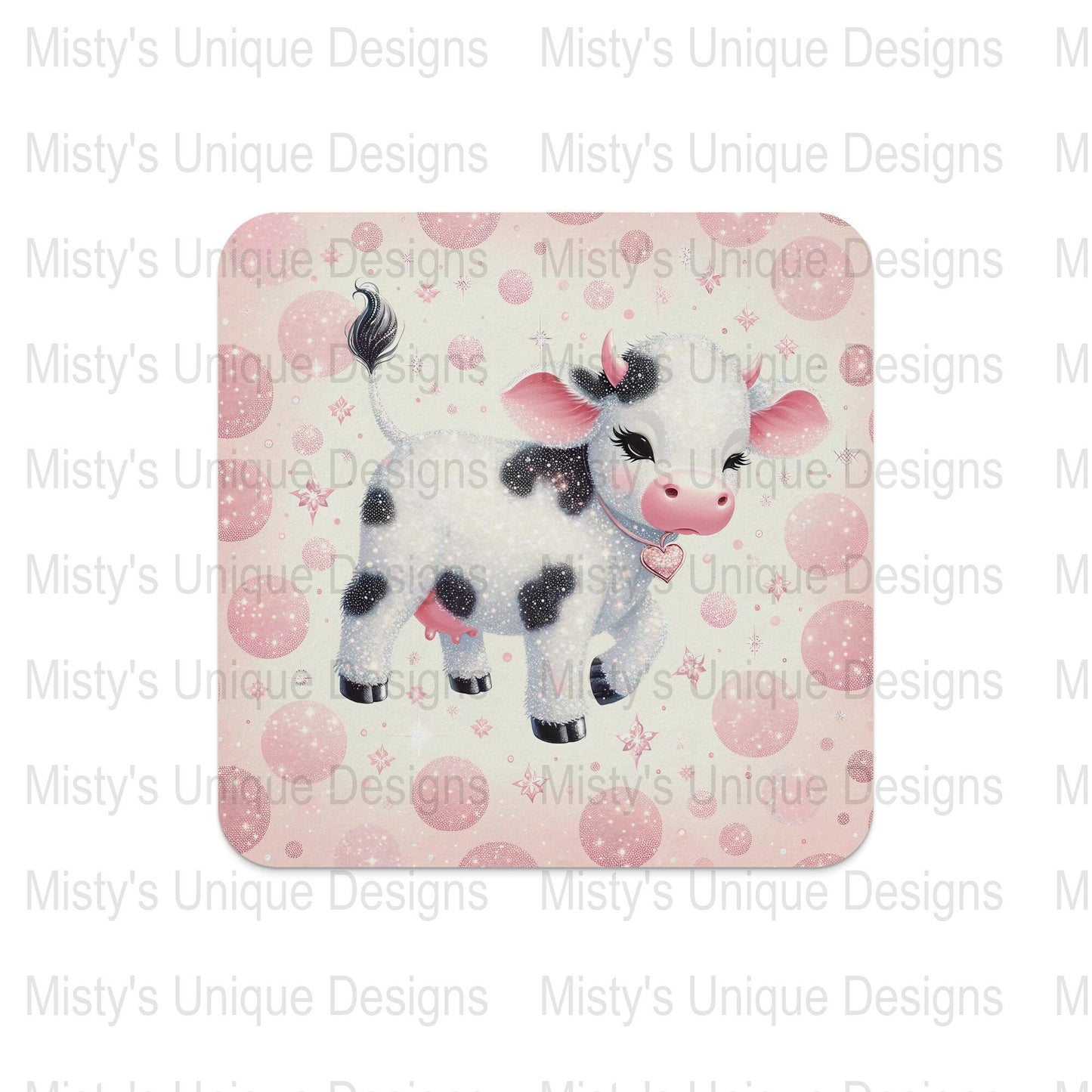 Cute Cow Digital Paper, Pink Background, Sparkle Dots, Instant Download, Nursery Decor, Scrapbooking, Craft Printable, Pastel Pink